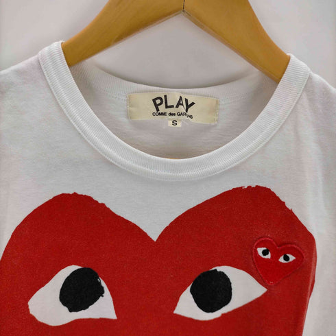 プレイコムデギャルソン PLAY COMME des GARCONS ハートロゴプリント ワッペン クルーネックTシャツ レディース JPN:S