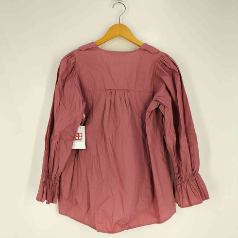 ザラ ZARA 襟レース ギャザースリーブ シャツブラウス レディース import:M