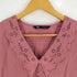 ザラ ZARA 襟レース ギャザースリーブ シャツブラウス レディース import:M