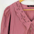 ザラ ZARA 襟レース ギャザースリーブ シャツブラウス レディース import:M