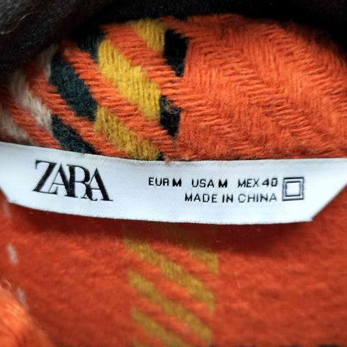 ザラ ZARA PLAID OVERSHIRT メンズ import:M