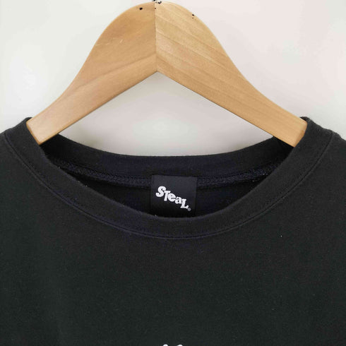 STEAL MEANING エイリアン ロゴ プリント S/S クルーネック Tシャツ メンズ