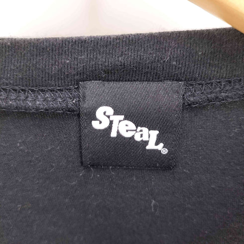 STEAL MEANING エイリアン ロゴ プリント S/S クルーネック Tシャツ メンズ