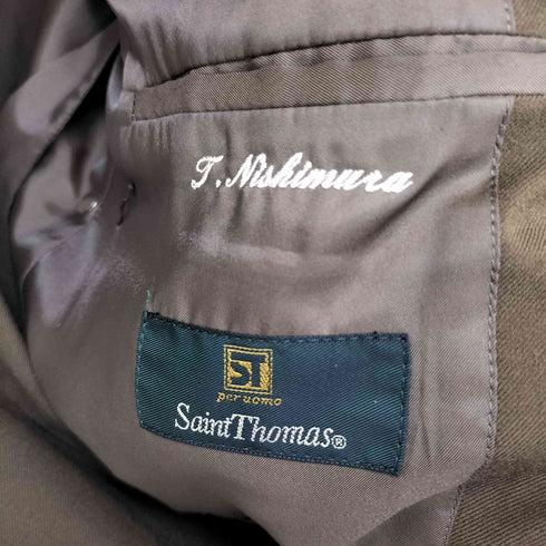 SAINT THOMAS 日本製 金ボタン ウール ダブルブレスト テーラード ジャケット メンズ 90-78-165