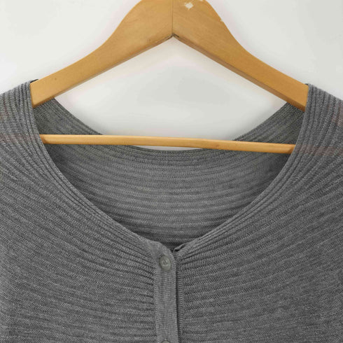 ハートイッセイミヤケ Haat ISSEY MIYAKE コットンボーダーデザインカーディガン レディース