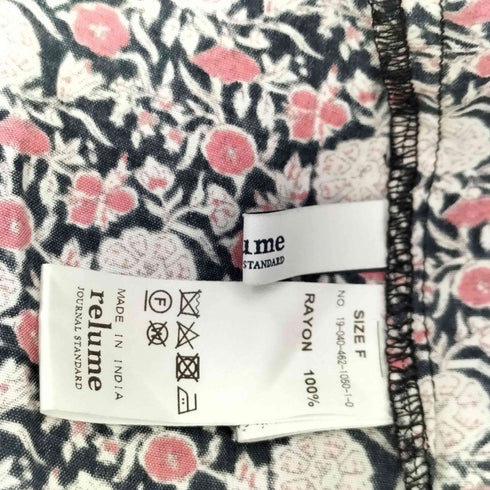 ジャーナルスタンダードレリューム JOURNAL STANDARD relume 花柄タッセルストリングス シャツワンピース レディース FREE
