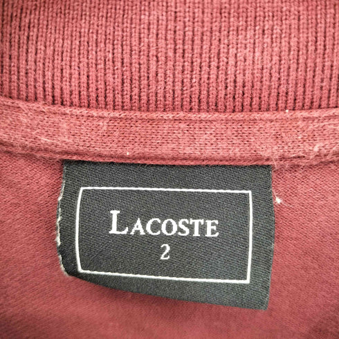 ラコステ LACOSTE ロゴ刺繍 鹿の子 S/Sポロシャツ メンズ JPN:2
