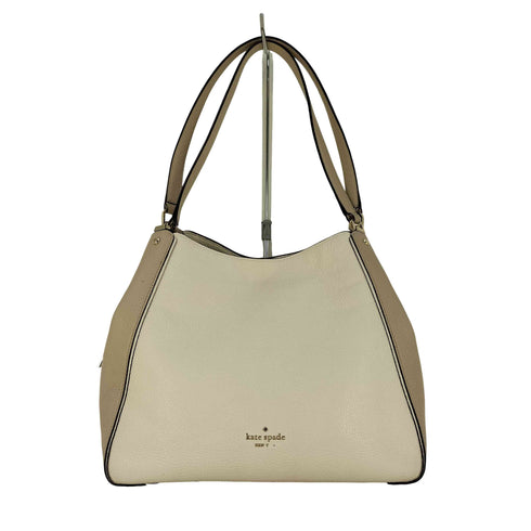 ケイトスペードニューヨーク kate spade NEW YORK ロゴプレート バイカラー レザー トートバッグ レディース