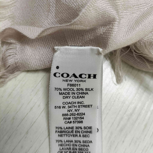 コーチ COACH ウールシルク オートミール OTM シグネクチャー スカーフ レディース