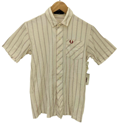 フレッドペリー FRED PERRY ワンポイント 刺繍 ストライプ S/S ボタンダウン シャツ メンズ JPN:S
