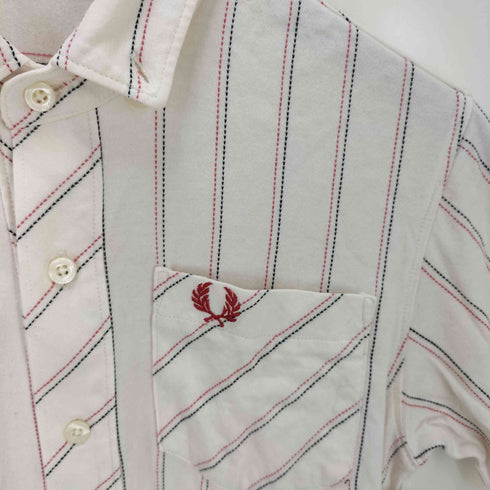 フレッドペリー FRED PERRY ワンポイント 刺繍 ストライプ S/S ボタンダウン シャツ メンズ JPN:S
