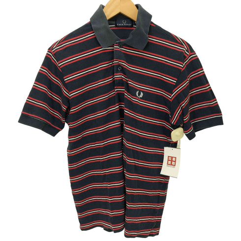 フレッドペリー FRED PERRY ワンポイント 刺繍 ボーダー S/S ポロシャツ メンズ import:M