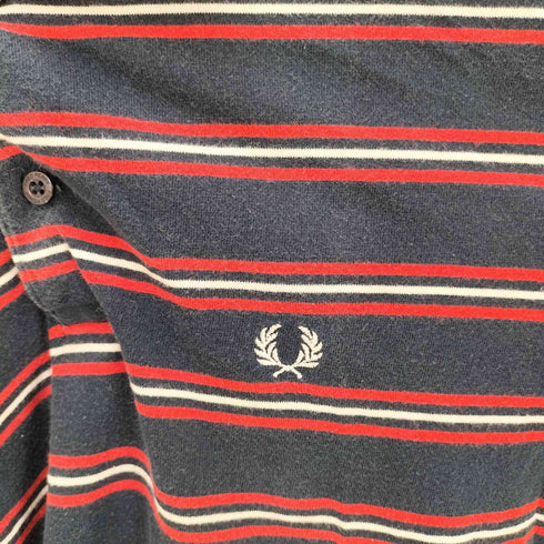 フレッドペリー FRED PERRY ワンポイント 刺繍 ボーダー S/S ポロシャツ メンズ import:M