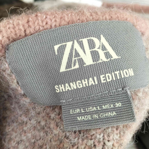 ザラ ZARA フェイクファー マルチカラー ショートニット レディース import:S