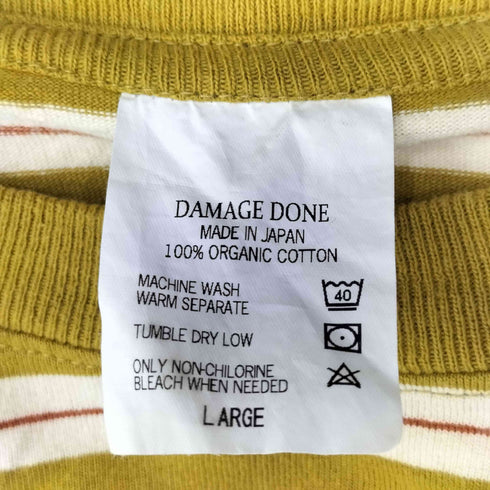 DAMAGEDONE ダメージドーン 日本製 Original Long Sleeve Multi Border T-shirt オリジナル L/S マルチ ボーダー Tシャツ メンズ JPN:L