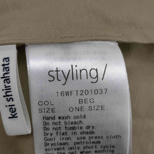 スタイリング styling スタンドカラーギャザーブラウス レディース FREE