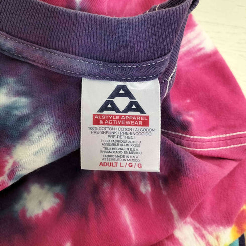 アルスタイルアパレルアクティブウェアー ALSTYLE APPAREL & ACTIVEWEAR USA製 タイダイ柄 ノースリーブ クルーネック Tシャツ メンズ import:L