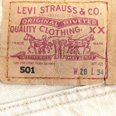 リーバイス Levis 501 スペイン製 カラーデニムパンツ レディース 28X34