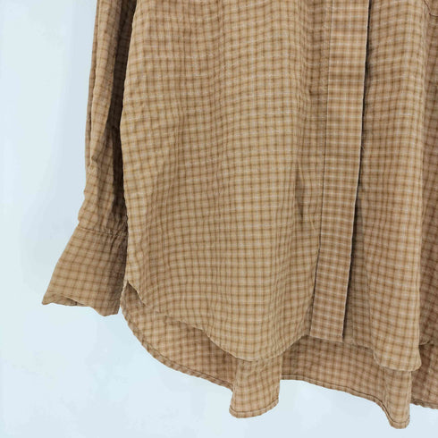ザラ ZARA ステンカラー チェックシャツ レディース import:XS