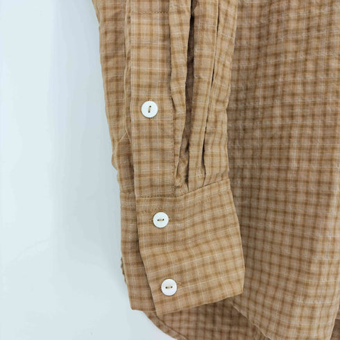 ザラ ZARA ステンカラー チェックシャツ レディース import:XS
