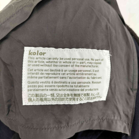 カラー kolor リブデザインコットンリネンジップブルゾン メンズ 1
