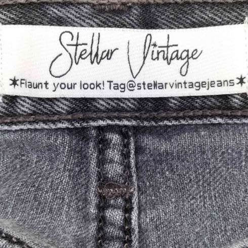 STELLAR VINTAGE 00s USA製 後染め ブラックデニムパンツ レディース 27X32