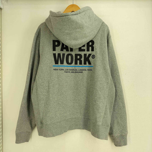 PAPER WORK NYC USA製 両面 プリント ヘビーウェイト フーディー メンズ import:XL