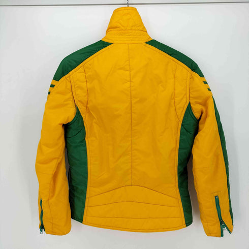 アディダス adidas 80S DESCENTE デサント製 トレフォイルロゴ ダブルジップ バイカラー ナイロン ジャケット メンズ JPN:M