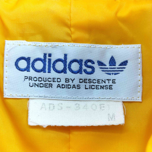 アディダス adidas 80S DESCENTE デサント製 トレフォイルロゴ ダブルジップ バイカラー ナイロン ジャケット メンズ JPN:M