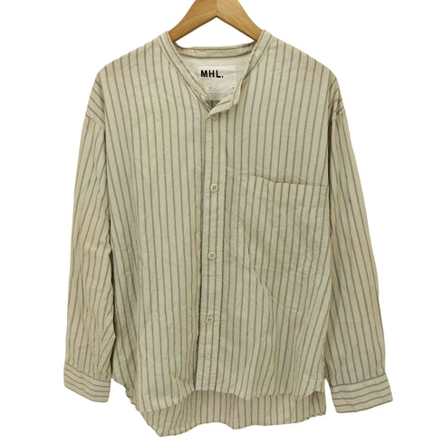 エムエイチエル MHL. 24SS PJ STRIPE COTTON SHIRTING ST SHIRT スタンドカラーシャツ メンズ JPN:S