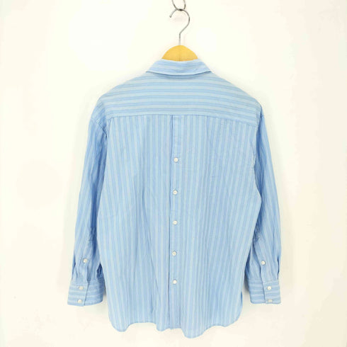 ザラ ZARA バックボタン ストライプシャツ レディース import:M