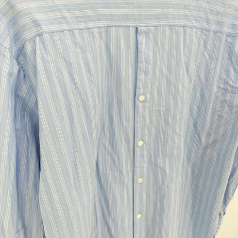 ザラ ZARA バックボタン ストライプシャツ レディース import:M