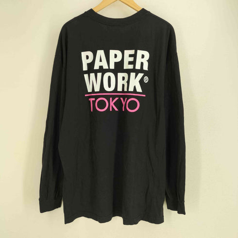 PAPER WORK NYC USA製 TOKYO 両面プリント 長袖カットソー ロンT メンズ import:XL