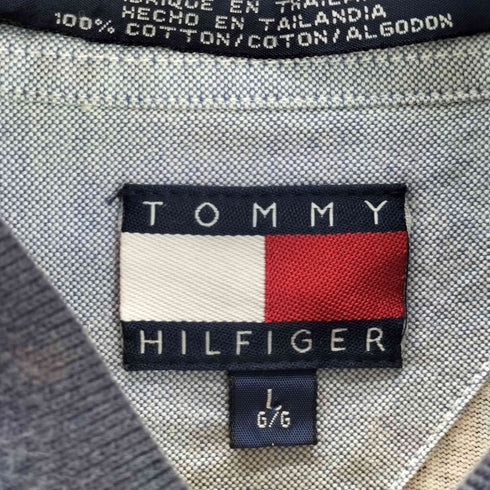 トミーヒルフィガー TOMMY HILFIGER 90S-00S チェック柄 ポロシャツ メンズ JPN:L
