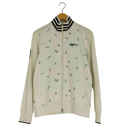 アディダス adidas GOLF ゴルフ 総柄 ダブルジップ ジャージ トラックジャケット メンズ import:M