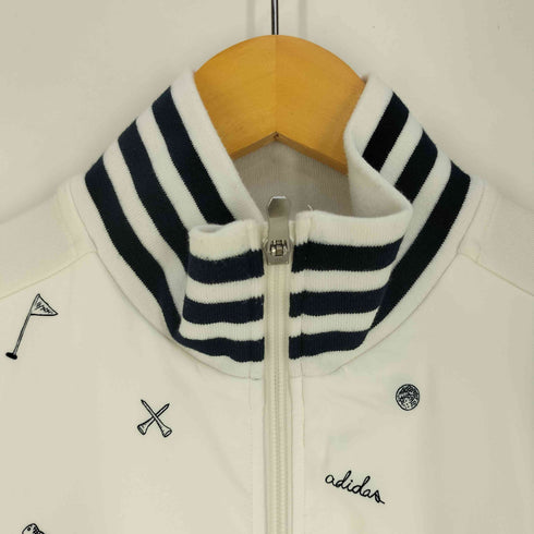 アディダス adidas GOLF ゴルフ 総柄 ダブルジップ ジャージ トラックジャケット メンズ import:M