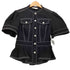 アレキサンダーマックイーン Alexander McQueen 20SS プレコレクション Sarah Burton期 イタリア製 ノーカラー デニム ワーク ブラウス レディース EUR:40