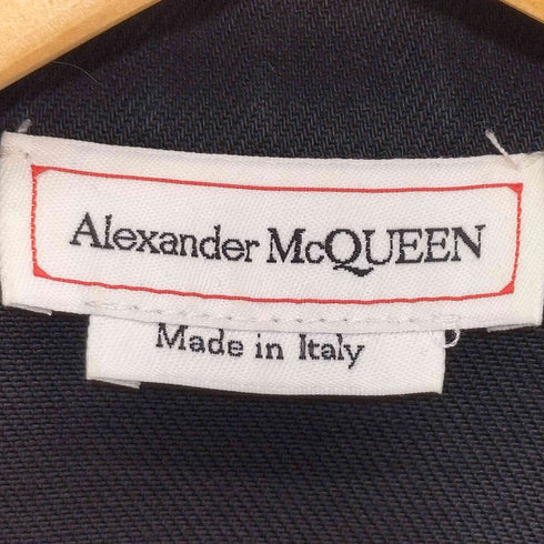 アレキサンダーマックイーン Alexander McQueen 20SS プレコレクション Sarah Burton期 イタリア製 ノーカラー デニム ワーク ブラウス レディース EUR:40