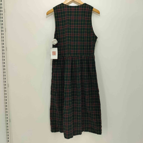 タルボット TALBOTS 90S チェック柄 コーデュロイノースリーブワンピース レディース 2P