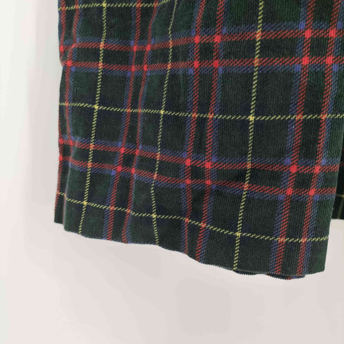 タルボット TALBOTS 90S チェック柄 コーデュロイノースリーブワンピース レディース 2P
