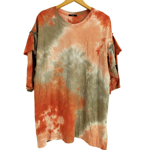 オズモーシス OSMOSIS 25SS タイダイショルダーフリルTシャツ レディース ONE SIZE
