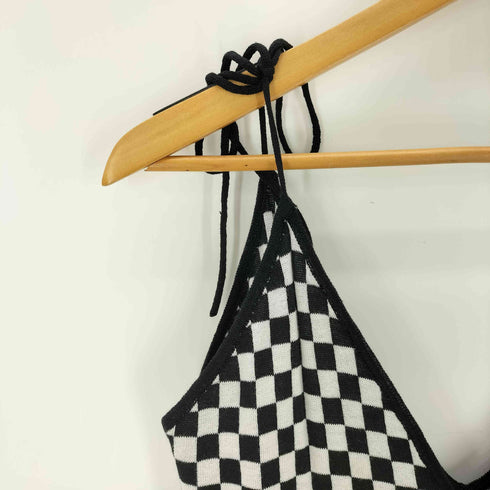 ブラックバイマウジー BLACK by moussy block check knit dress レディース FREE