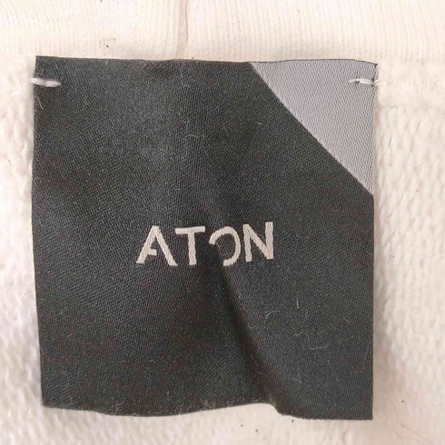 エイトン ATON ロゴ入り プルオーバー フーディー KKAG 0100 ガーメントダイ スウェットパーカー メンズ JPN:4