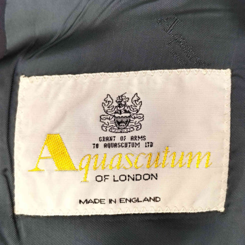 アクアスキュータム AQUASCUTUM 英国製 ウール 総裏 2B テーラード ジャケット ブレザー メンズ UK:40