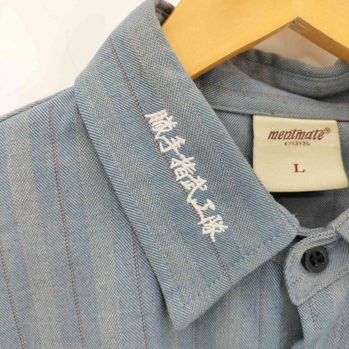 mentmateモンマルトさん 襟刺繍レギュラーカラーシャツ メンズ JPN:L