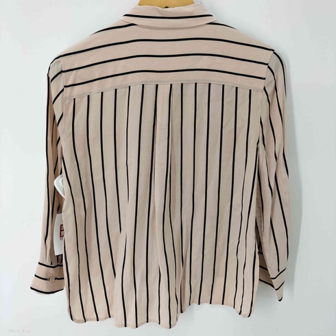 エキップモン EQUIPMENT ストライプ シルク L/S シャツ レディース JPN:XS