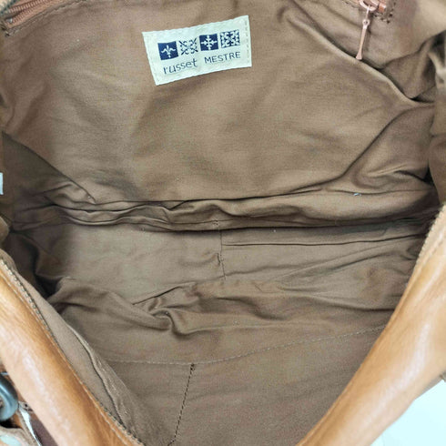 Russet Mestre モノグラム エンボス レザー ハンドバッグ Y2K レディース