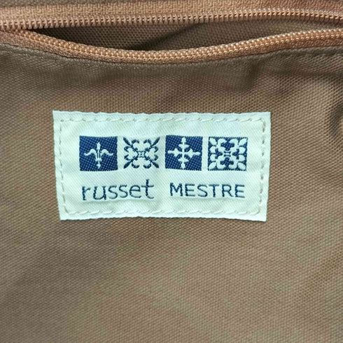 Russet Mestre モノグラム エンボス レザー ハンドバッグ Y2K レディース