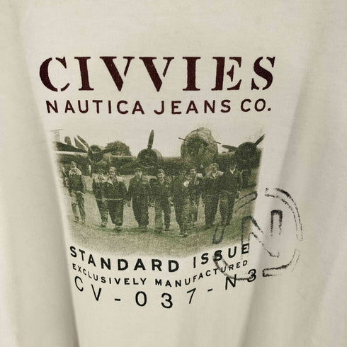 ノーティカ NAUTICA USA製 CIVVIES クルーネックtシャツ メンズ import:L