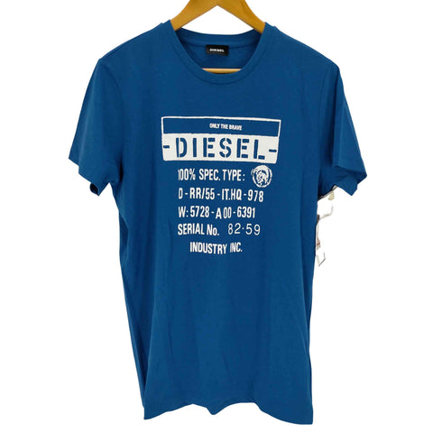 ディーゼル DIESEL プリントロゴクルーネックTシャツ メンズ import:M